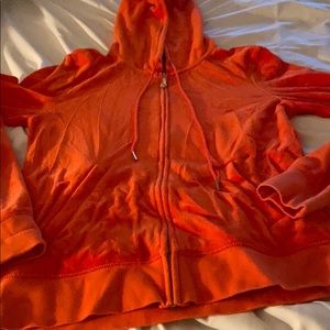 Juicy couture orange zipper sweatshirt size large